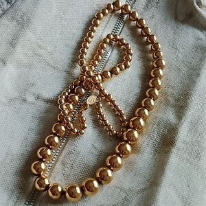 Napier Vintage Gold Plated Beaded Necklace